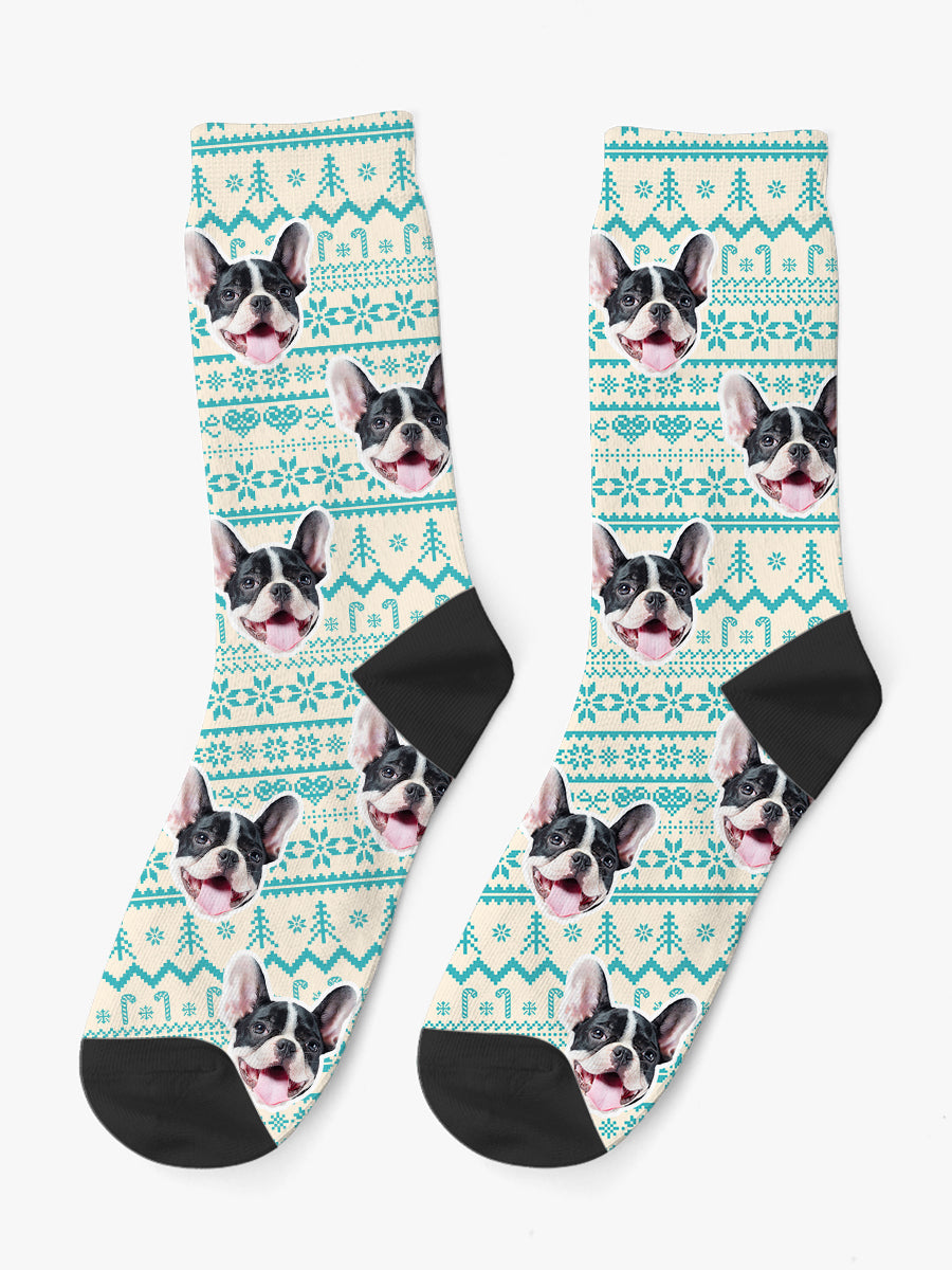 Calzini con Faccia - Texture Natale