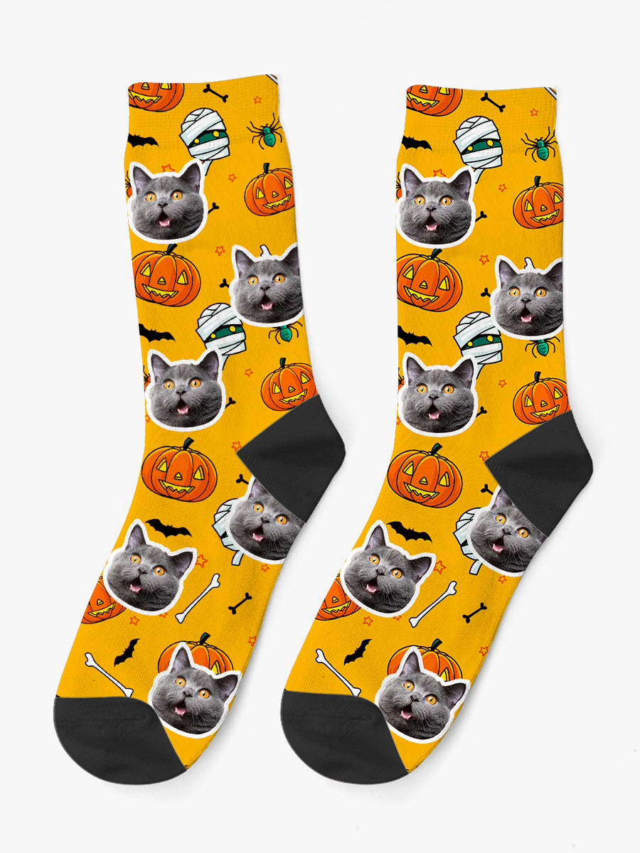 Calzini con Faccia - Halloween Zucca